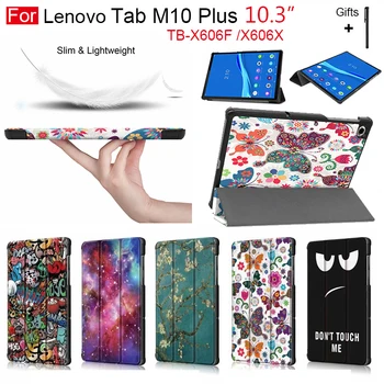 

2020 New Case For Lenovo Tab M10 10.3 TB-X606X TB-X606F Cover Funda Tablet Slim Protective Stand Skin Shell +tylus Pen