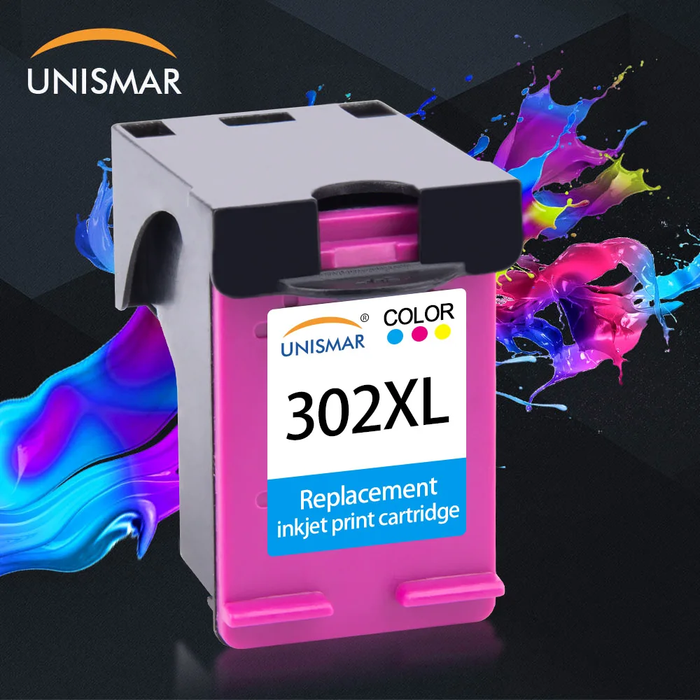 

Unismar Compatible 302XL Refillable Ink Cartridge for HP 302 XL HP302 FDeskjet 2130 2135 1110 3630 3632 Officejet 3830 3834 4650