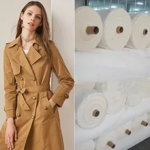 Матовая парча хлопчатобумажная переплетенная Ткань водонепроницаемая ветрозащитная ткань женский стиль одолевает пальто в полоску жаккард можно настроить