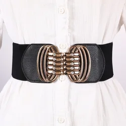 Ladies Elastic Decorative Belt Exquisite Designer Luxury Brand Wide Waist Strap Dress Coat Sweater Ladies Decorative Waistband