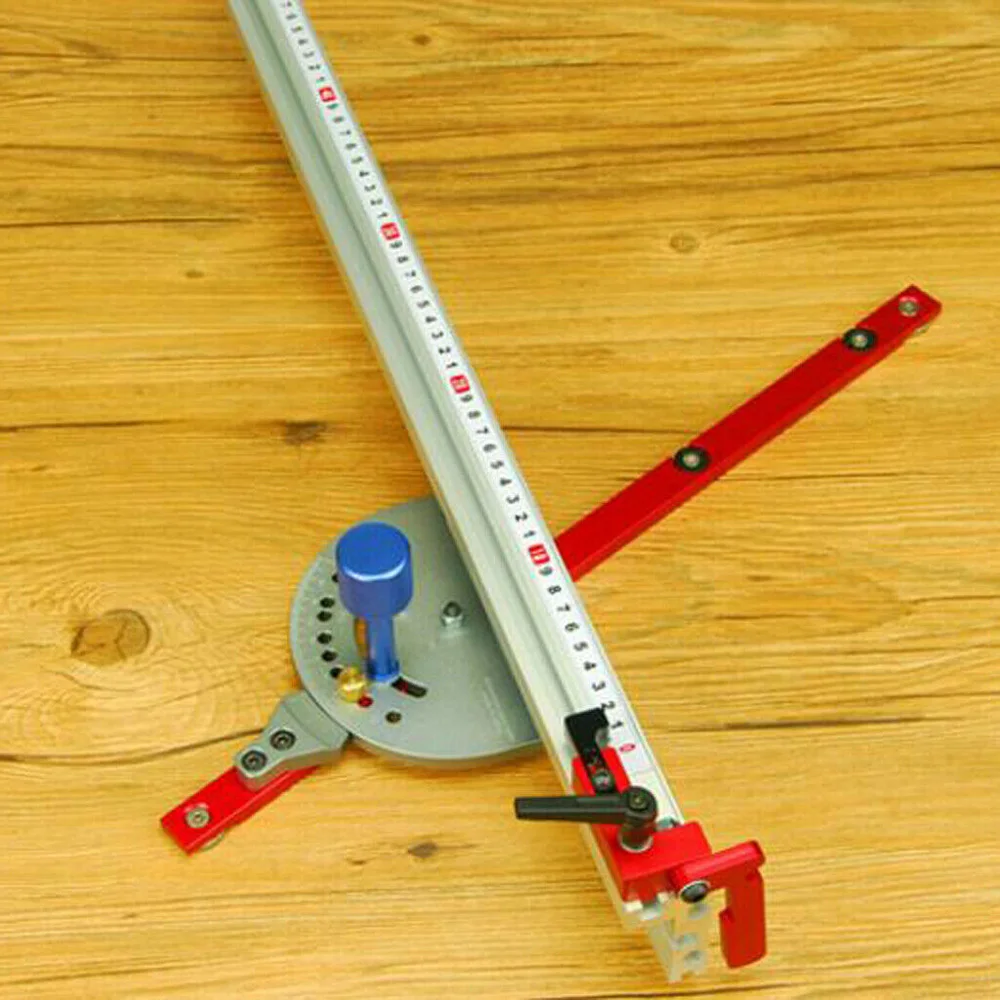 

450mm Miter Gauge Sawing Ruler Woodworking Carpentry Aluminum Alloy Hand Tool