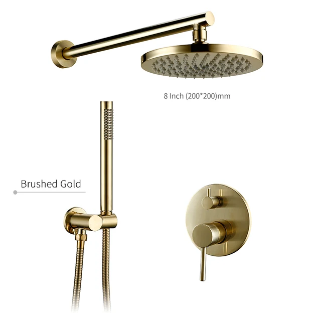 8 inch brushed gold