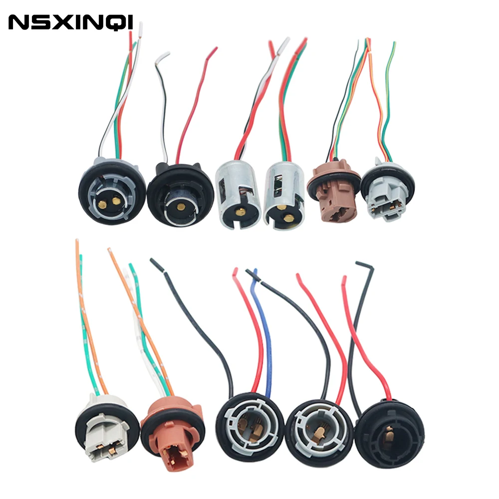 

1X Car LED Light holder socket plug adapter wiring harness Connector S25 7528 1156 1157 BA15S BAY15D BAU15S 7440 7443 T20