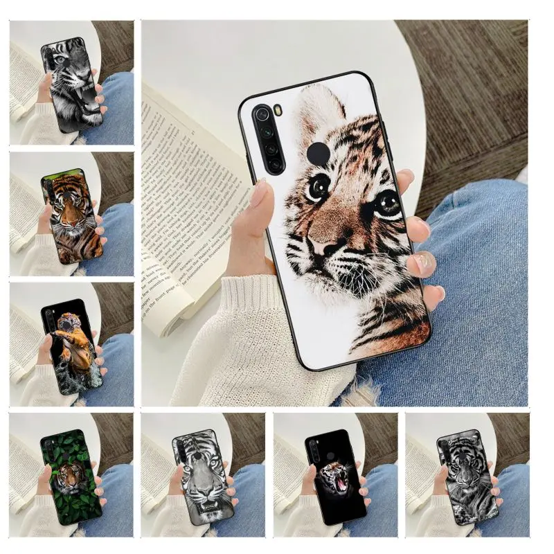 Animals tiger Soft black Phone Case for redmi note 4 5 6 7 5a 8 8pro case | Мобильные телефоны и аксессуары