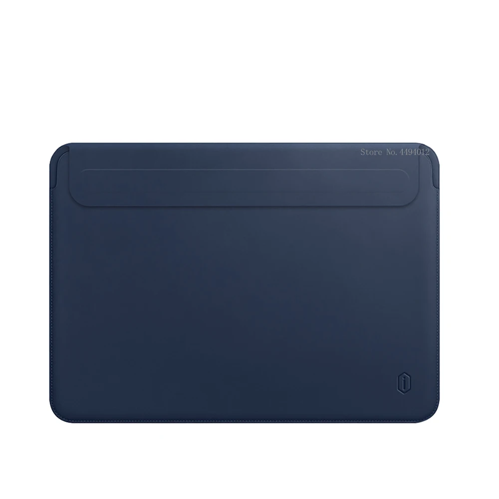 Сумка для ноутбука для MacBook Touch ID Air13 A1932 кожаный чехол для MacBook Air retina Pro 11 12 13 15 Ультратонкий чехол для ноутбука - Цвет: Navy Blue