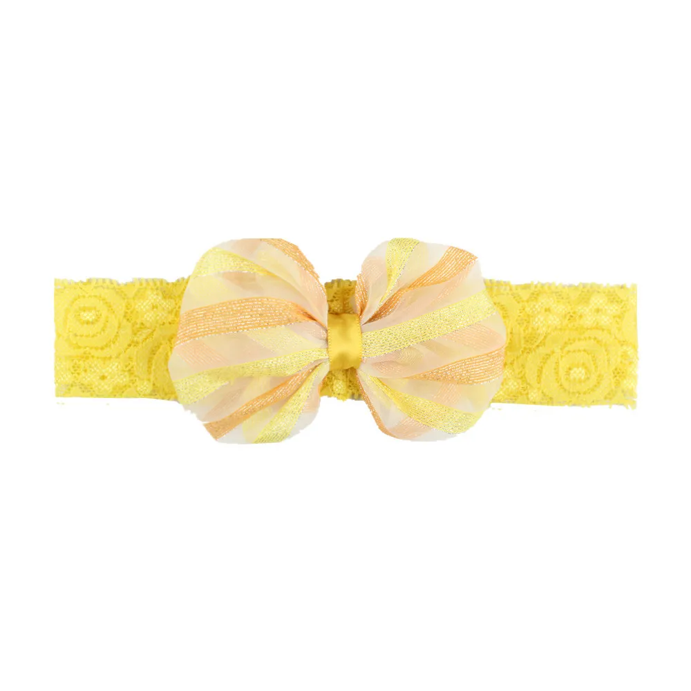 Kids Headband baby Bow lace hair band Hairband Elastic Bowknot Photography Hair Band For Girl Hair Accessories