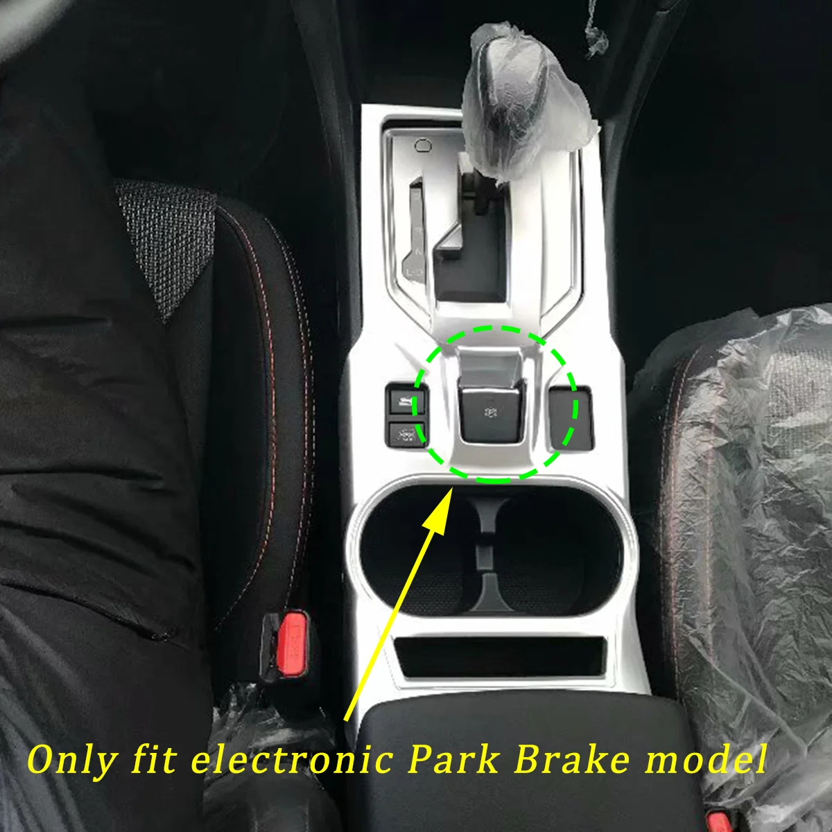 ABS хром подходит для Subaru XV Crosstrek части EPB коробка переключения передач рамка панели Крышка отделка Аксессуары Молдинг - Цвет: Compare the picture