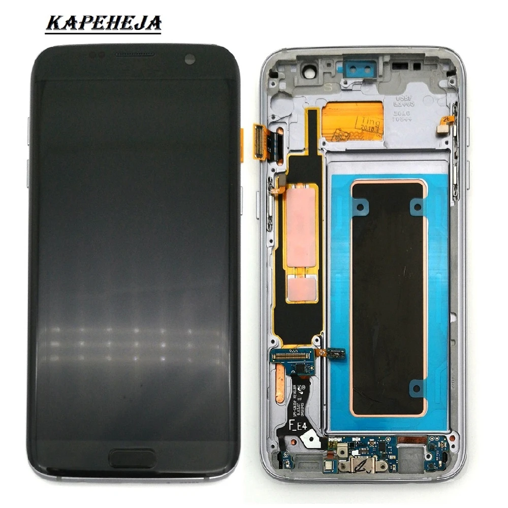 Super AMOLED ЖК дисплей для Samsung Galaxy S7 Edge G935 G935F дигитайзер сенсорного экрана в
