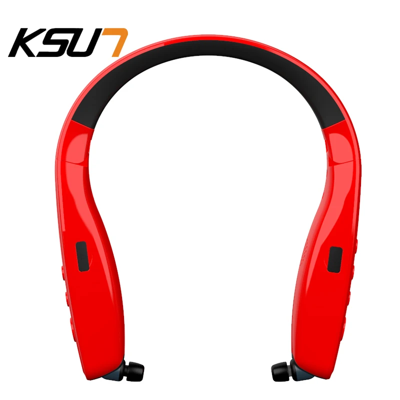 KSUN KSX-BT66 Bluetooth гарнитура беспроводной Спорт Бег Уши висячие шеи Android Apple универсальная рация Национальный - Цвет: KSX-BT66-R