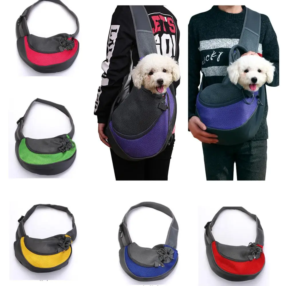 Bolsa de viaje para mascotas, bolso de viaje para exteriores, malla Oxford para gatos y perros, bandolera cómoda, bolso grande de hombro
