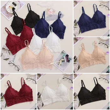 

2020 New Arrival Women Push Up Wireless Lace Bra Top Women Plus Size Bralette Underwear Lingerie Full Cup Hot