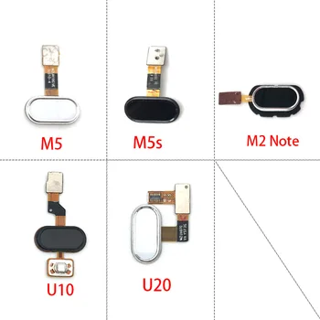 

10Pcs/Lot,Finger Print Sensor Key Home Button Flex cable For Meizu M3S M3 M2 M5 Note U10 U20 Home Key Repair parts