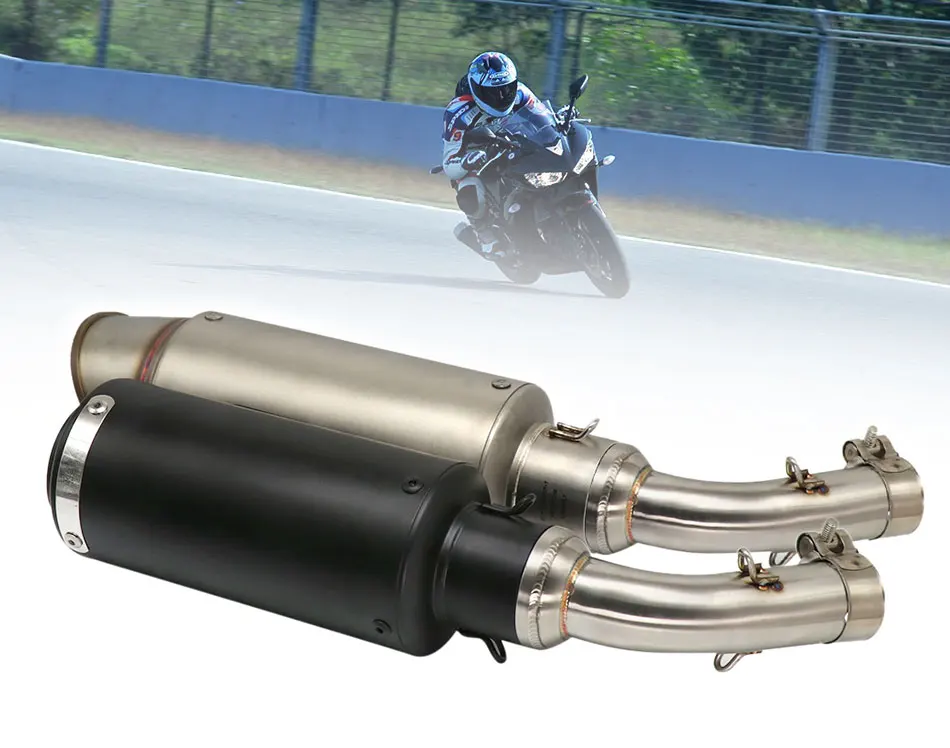 Sclmotos-для Yamaha YZF R3 R30 R25 гоночный глушитель из нержавеющей стали 50,8 мм средняя Соединительная труба с выхлопной трубой