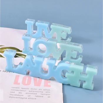 

Letter English Words Crystal Epoxy Resin Mold Room Hanging Listed Silicone Mould
