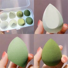 

8pc Professional Cosmetic Concealer Cream Puff Foundation Makeup Beauty Sponge Soft with Storage Box Make Up Blender Accessories