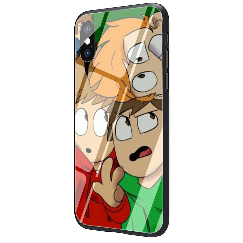 EWAU Eddsworld закаленное стекло чехол для телефона чехол для iPhone 5 5S SE 6 6s 7 8 Plus X XR XS 11 Pro Max