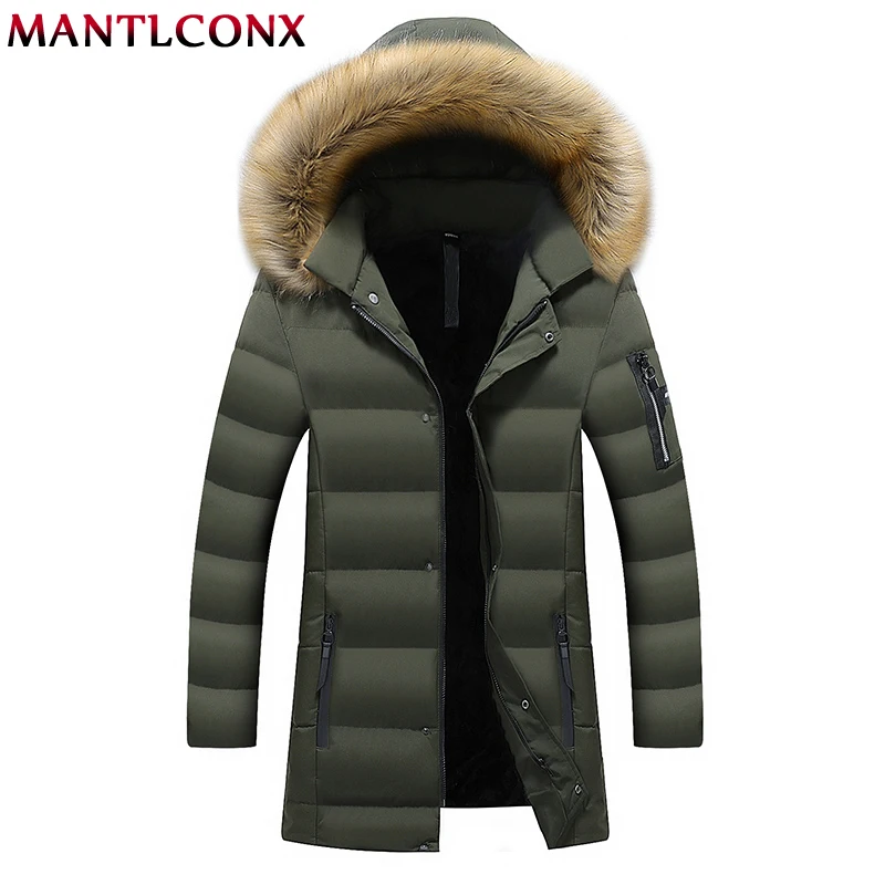MANTLCONX, 7XL, 8XL, Длинные парки, мужская зимняя куртка с капюшоном, пальто, мужская верхняя одежда, зимняя мужская повседневная теплая парка, модная мужская куртка