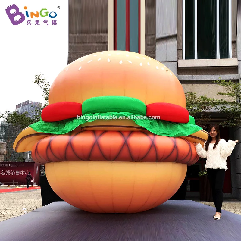 EXQUISITE inflatable hamburger / vivid 3mh hamburger model / advertising hamburger for decoration party or event