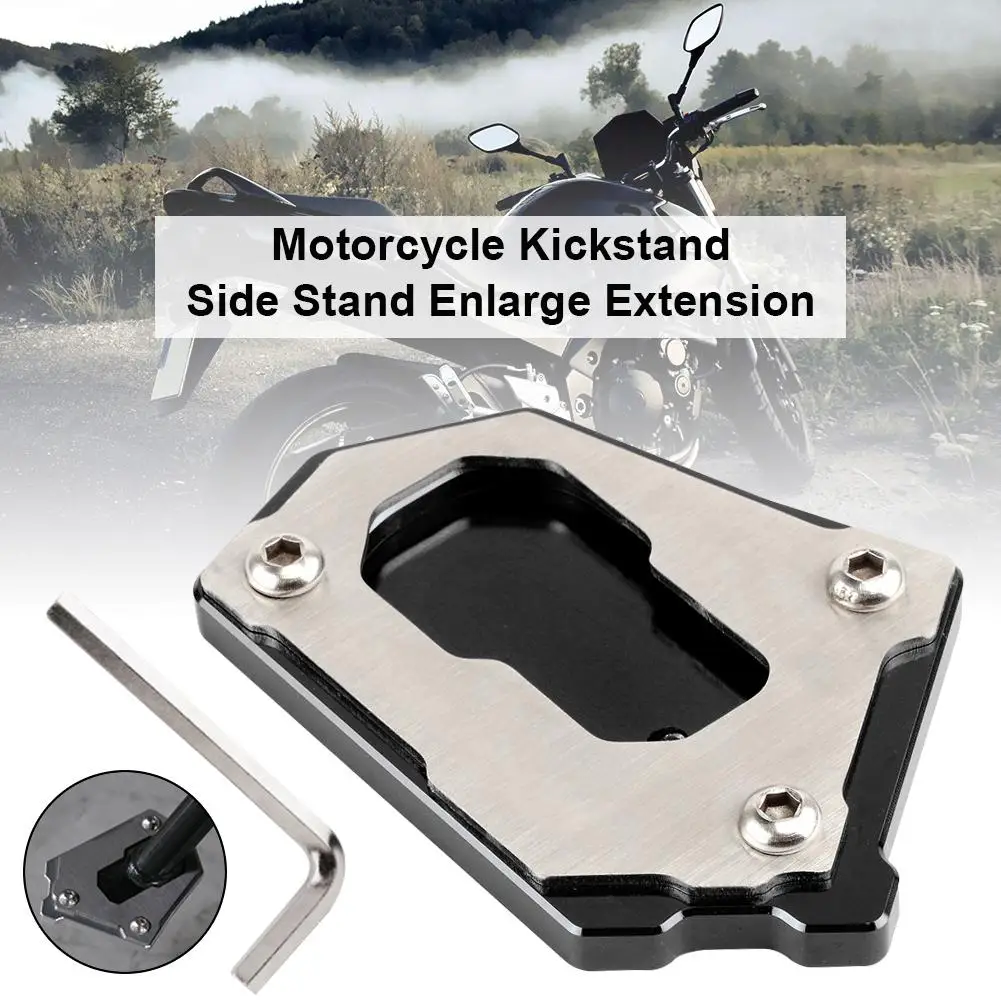 Черный Мотоцикл с ЧПУ алюминиевая боковая подставка мото велосипед Kickstand Нескользящая пластина боковой удлинитель подставка для ног база для R1200 GS ADV 14-16