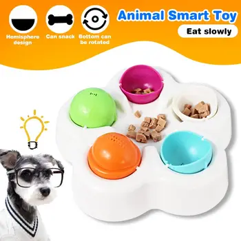 

Pet Looking for Food Bowl Training Puzzle Dog Toy Leaking Food Reward Dog Game Disc Board Funny Slow Eat Biting Interactive Toys