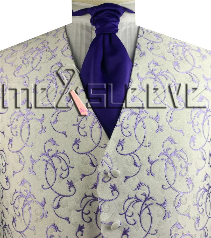 Модный смокинг на заказ, красивое платье, комплект с жилетом - Цвет: purple