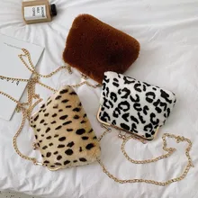 Женская сумка через плечо, зимняя сумочка на застежке, вечерняя сумка, женская сумка на цепочке, сумка-мессенджер, искусственный мех, маленький клатч, bolsa feminina