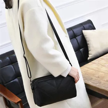 

2020 High Quality Women Handbag Luxury Messenger Bag Soft Pu Leather Shoulder Fashion Ladies Crossbody Bags Female