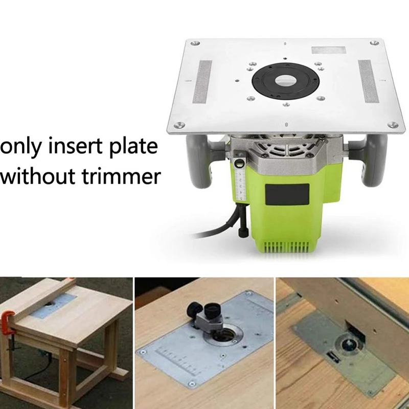  Multi-Functional Aluminum Router Table Insert Plate Trimmer Engraving Machine Woodworking Bench Rou