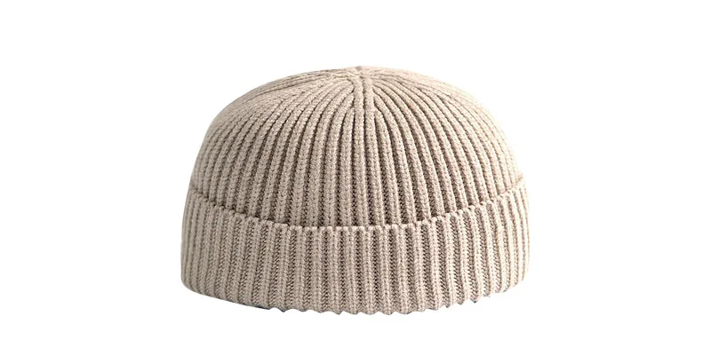 Зимняя теплая вязаная шапка Skullies, повседневная короткая шапка в стиле хип-хоп, женская и мужская шапка, однотонная вязаная шапка с черепом, эластичные шапки унисекс