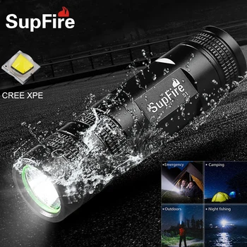 

Supfire New Glare LDE Flashlight With CREE XPE Lamp Bead Bicycle Light USB Rechargeable Fishing Fashlight Camping Searchlight