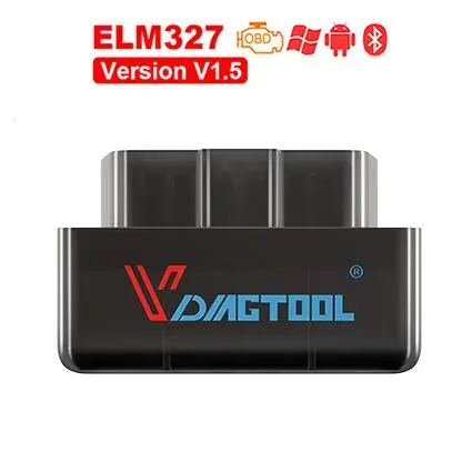 VDIAGTOOL ELM 327 OBD2 автомобильный диагностический сканер ELM327 V1.5 Bluetooth/Wi-Fi, Интерфейс OBDII для Android IOS считыватель кода - Цвет: bluetooth v1.5