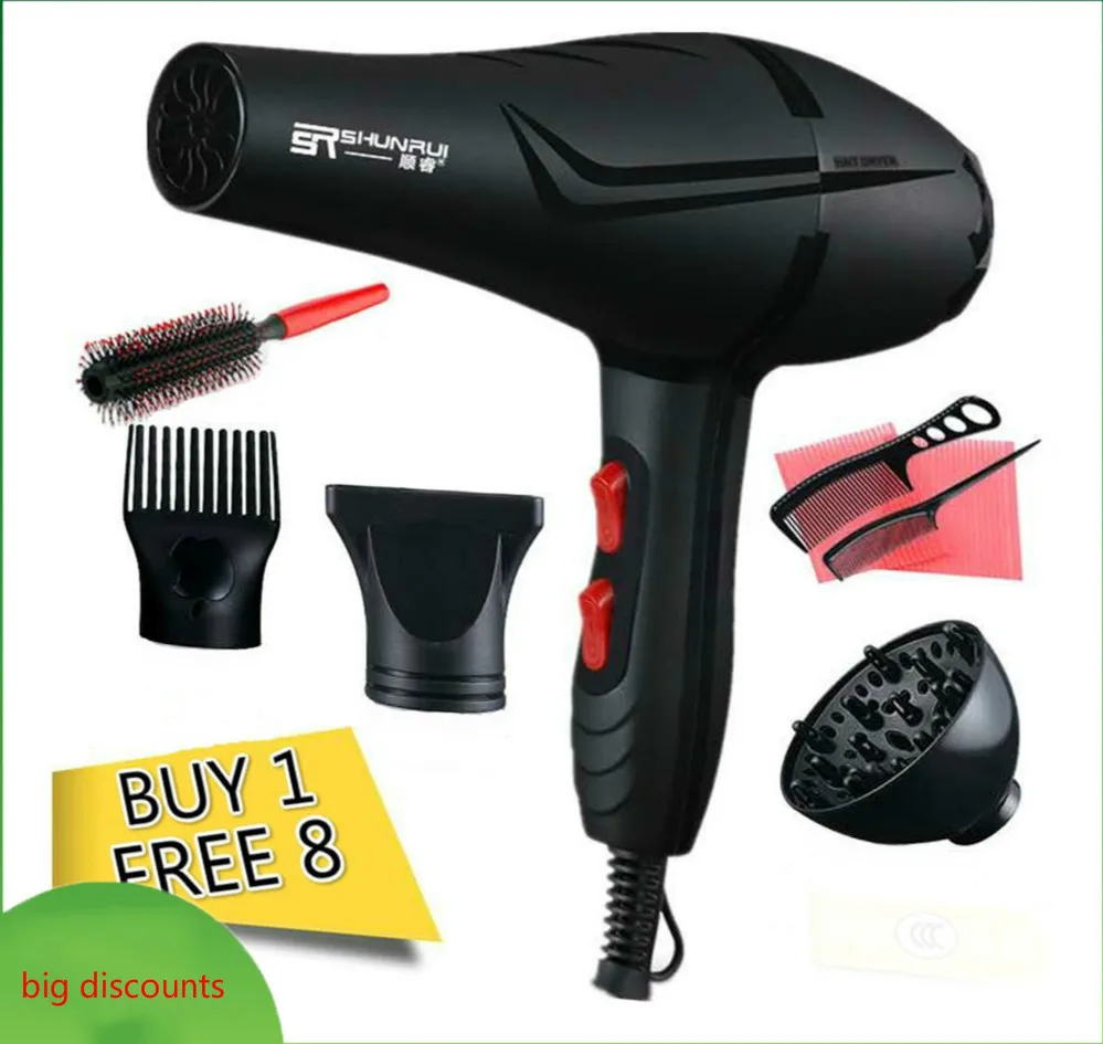 

Professional 2200W Strong Power Hair Dryer for Hairdressing Barber Salon Tools Blow Dryer Low Hairdryer Hair Dryer Fan 220V