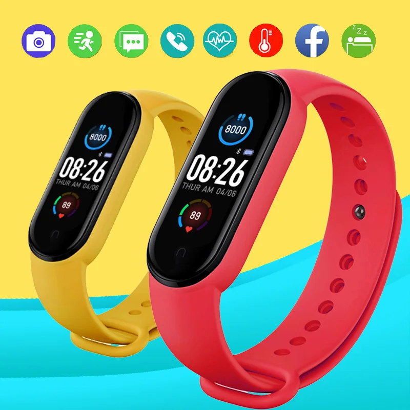 Reloj de pulsera electrónico deportivo para hombre y mujer, pulsera deportiva resistente al agua IP67 con recordatorio de llamadas y música remota M3