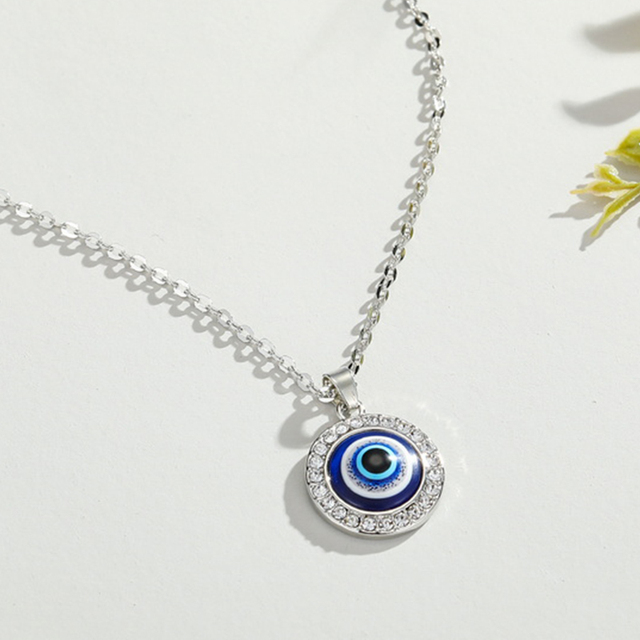 Turkish Evil Eye Pendant Choker Necklace Lucky Blue Evil Eyes Clavicle Chain Necklace Party Jewelry For Women Girls Gift