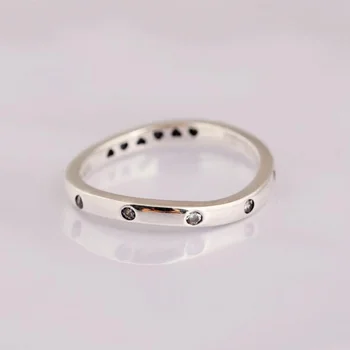 

2020 New 925 Sterling Silver Pan Ring Water Whirl With Crystal Ring For Women Wedding Party Gift Fashion Jewelry
