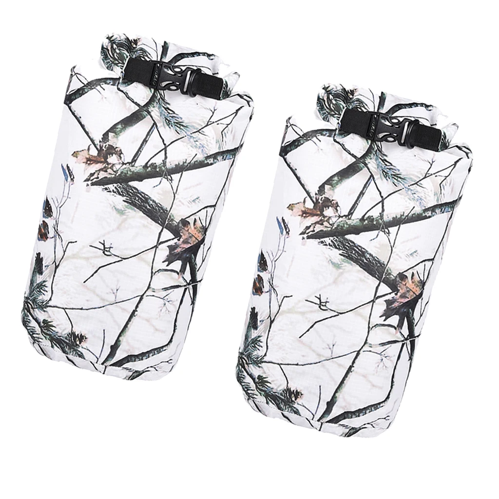 Pack Of 2 8+15L Waterproof Dry Bag Snow Camouflage For Kayak Camping Rafting