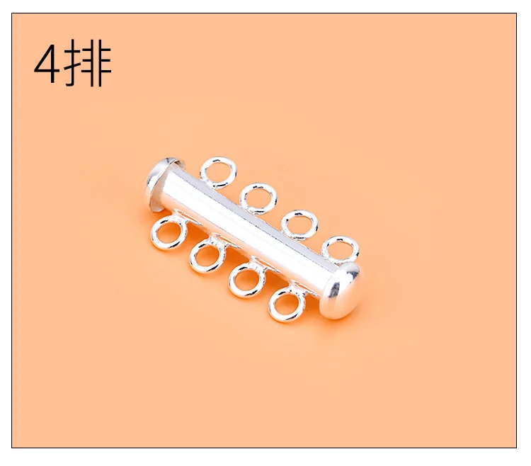 Bracelet necklace jewelry DIY accessories multi row 2 rows 3 rows 4 rows multi circle connecting buckle 925 silver button