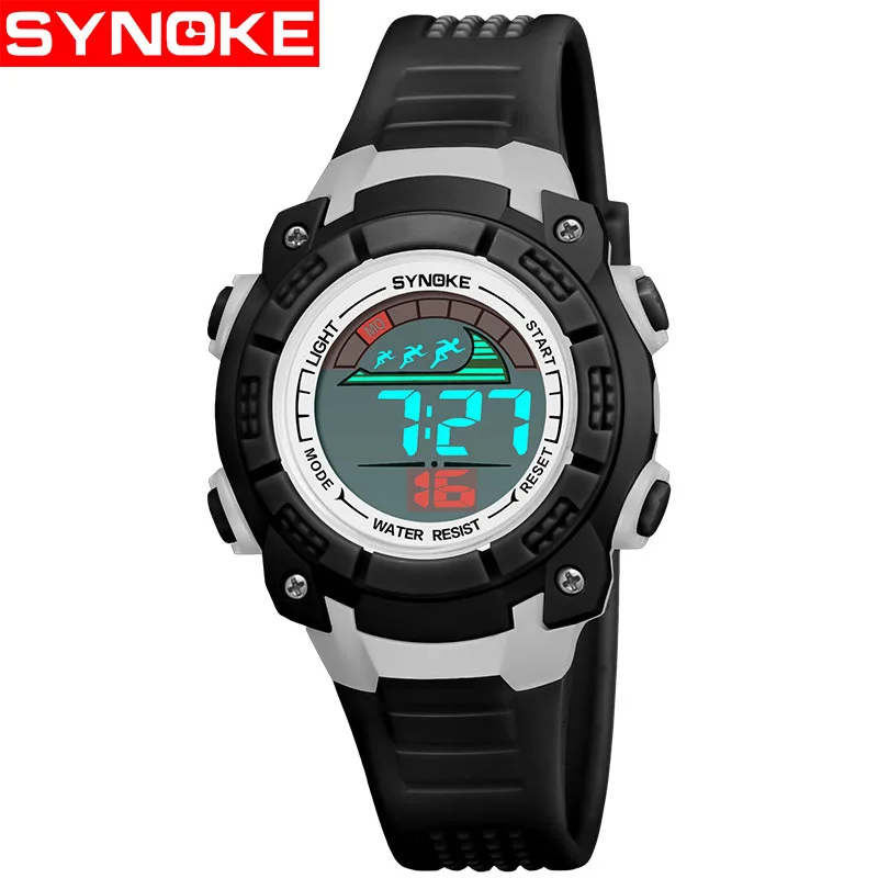 

SYNOKE New Products Kids' Watch Waterproof Night Light Multi-functional Sports Watch Students CHILDREN'S Electronic Watch 9508