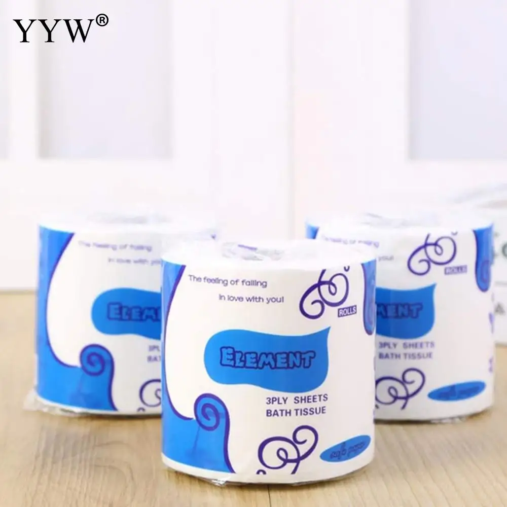 

1-10roll Toilet Paper Roll Home 3ply White Toilet Roll Paper Hollow Roll Paper Clean Prevent Flu Cleaning Toilet Tissue Soft