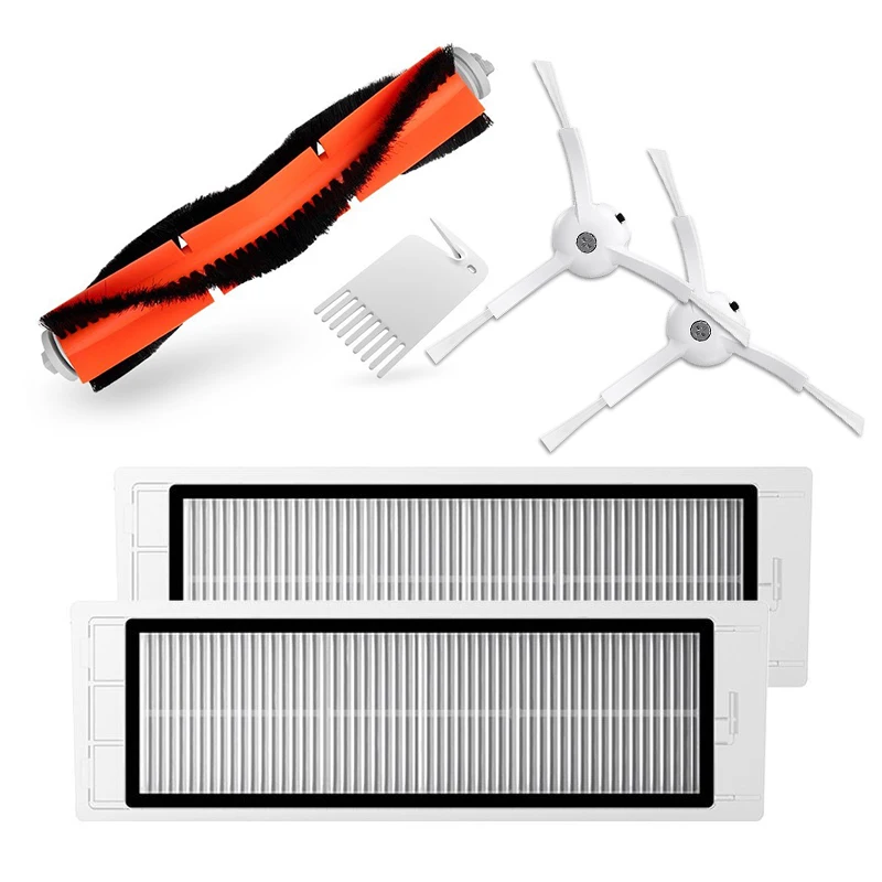 6 шт. для Xiaomi Mi Roborock пылесос основная щетка+ боковая щетка+ наборы фильтров