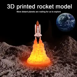 3D печать Космический Шаттл лампа перезаряжаемый ночник для любителей космоса луна лампа как украшение комнаты
