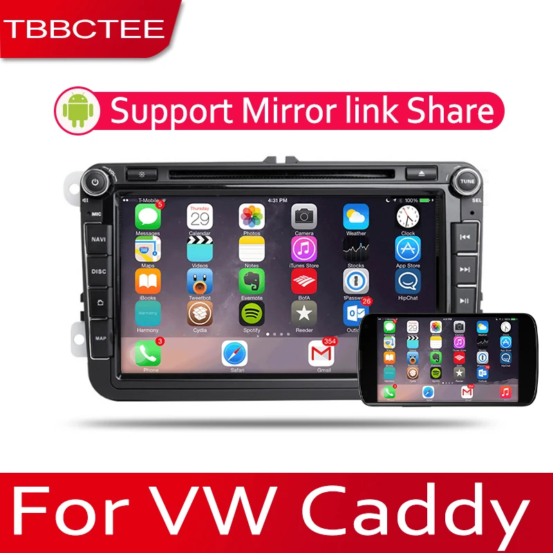 TBBCTEE Android 2 Din Автомобильный Радио Мультимедиа Видео плеер стерео gps карта для Volkswagen VW Caddy 2004~ 2013 медиа Навигация DVD