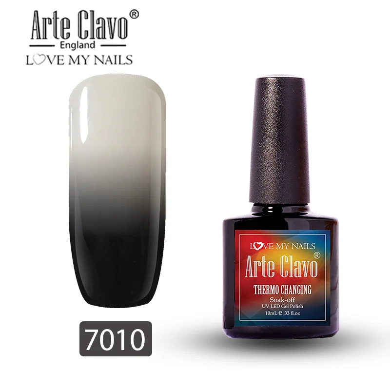 7010 Arte Clavo Temperature Color Changing Fast Dry Nail Art New Color Manicure Soak Off LED Semi Permanent 10ml Nail UV Gel Polish - Цвет: 7010