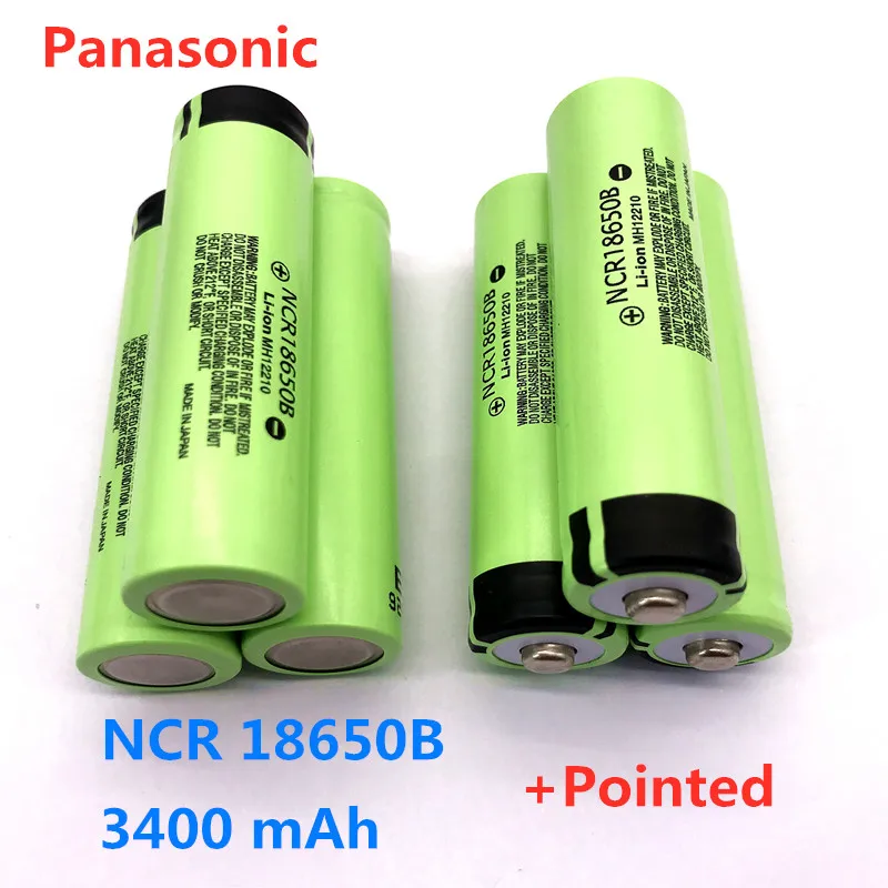 New Panasonic 18650 battery 3.7V 3400mAh ncr18650B rechargeable lithium battery flashlight special battery+ tip