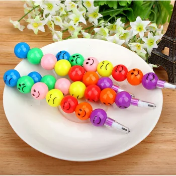 

Creative Stationery Cartoon Student Candy Cane Pencil Cute Expression Smiley Free Pencil Pencil Children Student Stationery Gift