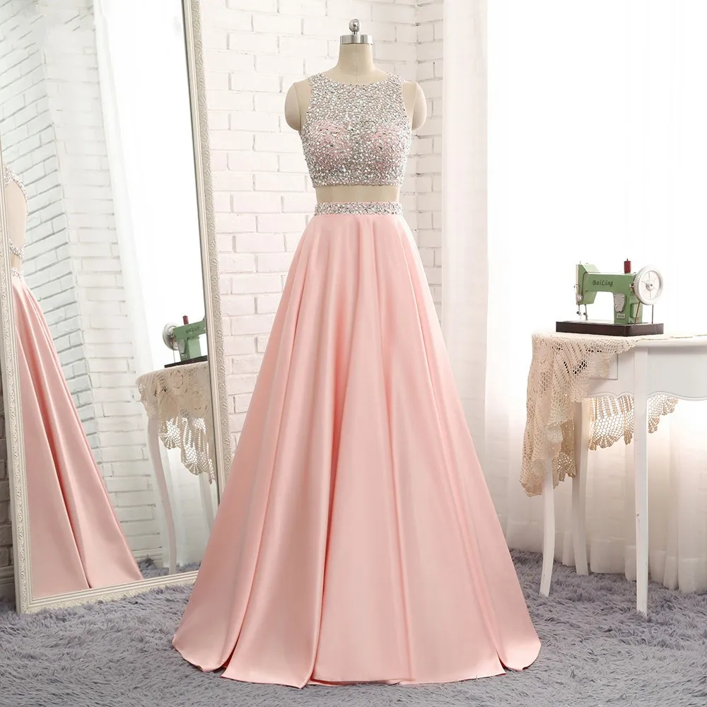 Fashion-2-Pieces-Long-Evening-Dresses-Vestidos-de-festa-Beading-Floor-Length-Satin-Abendkleider-Formal-Prom (3)_conew1