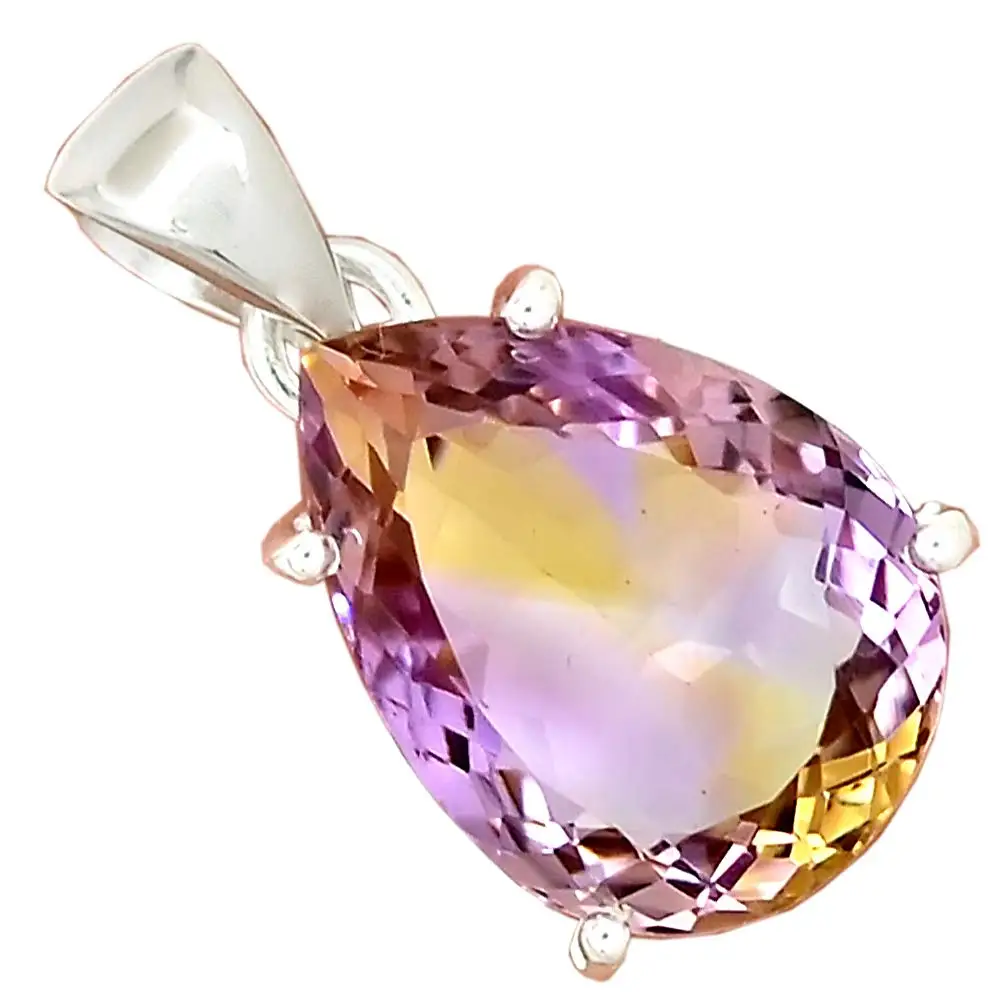 

Genuine Ametrine Pendant 925 Sterling Silver, 28.3 mm, AP6366
