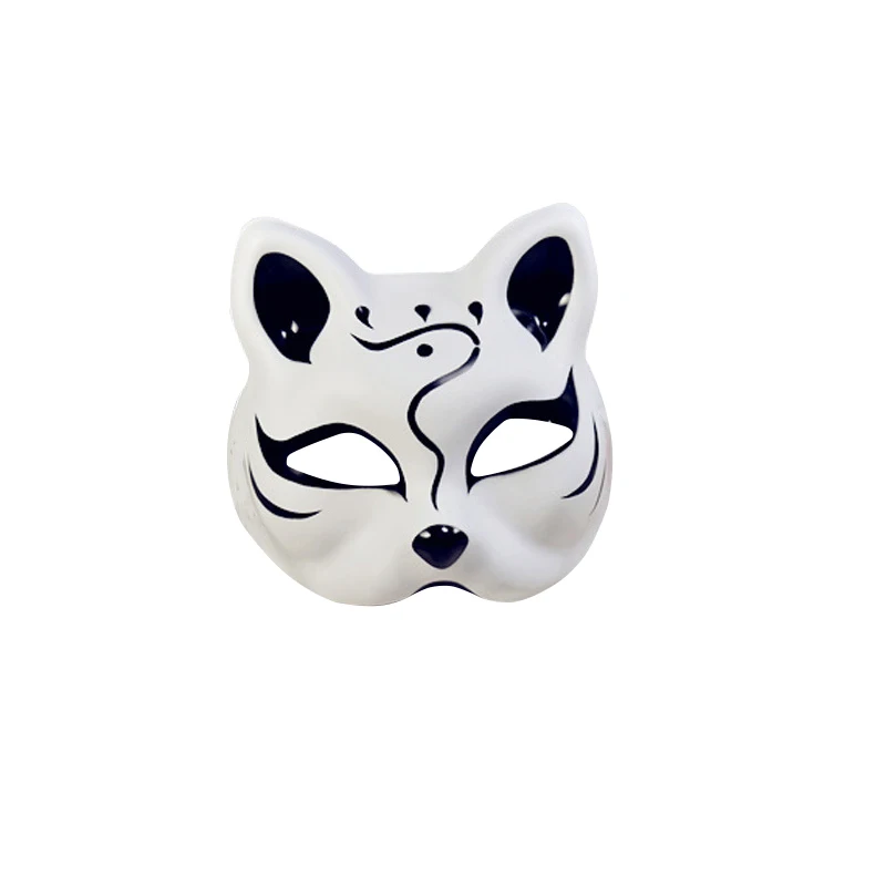 Cat Face Mask Anime Fox Mask With Tassels Bells Cosplay Dance Mask Mischief Halloween Christmas New Year Party