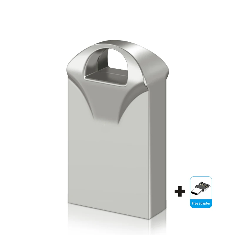 Silver-typec Мини usb флеш-накопитель 128 ГБ флеш-накопитель 32 ГБ Usb флеш-накопитель 2,0 64 Гб 16 Гб memoria usb металлическая 2,0 Флешка 8 ГБ 4 ГБ Бесплатный Логотип на заказ - Цвет: Silver-typec