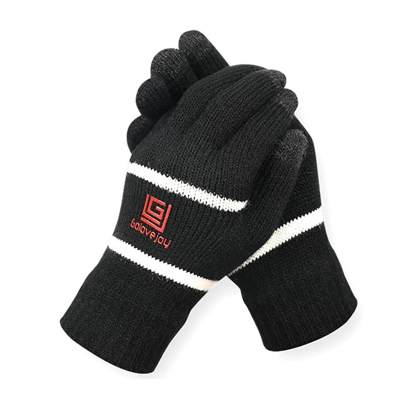 

Winter Gloves Warm Knitted Flexible Full Finger Gloves Touch Screen Thicken Wool Cashmere Gloves for Smart Phone Tablet